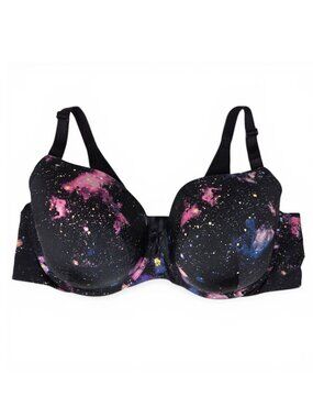 Torrid Curve Galaxy T Shirt Bra Women Back Smoothing Flex Underwire 46DD